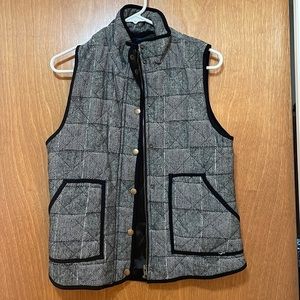 Chevron quilted vest